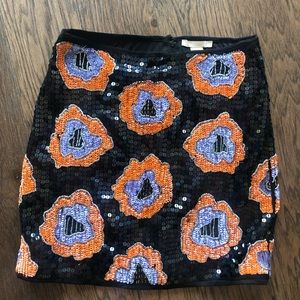 H&M Sequined Flower Mini Skirt